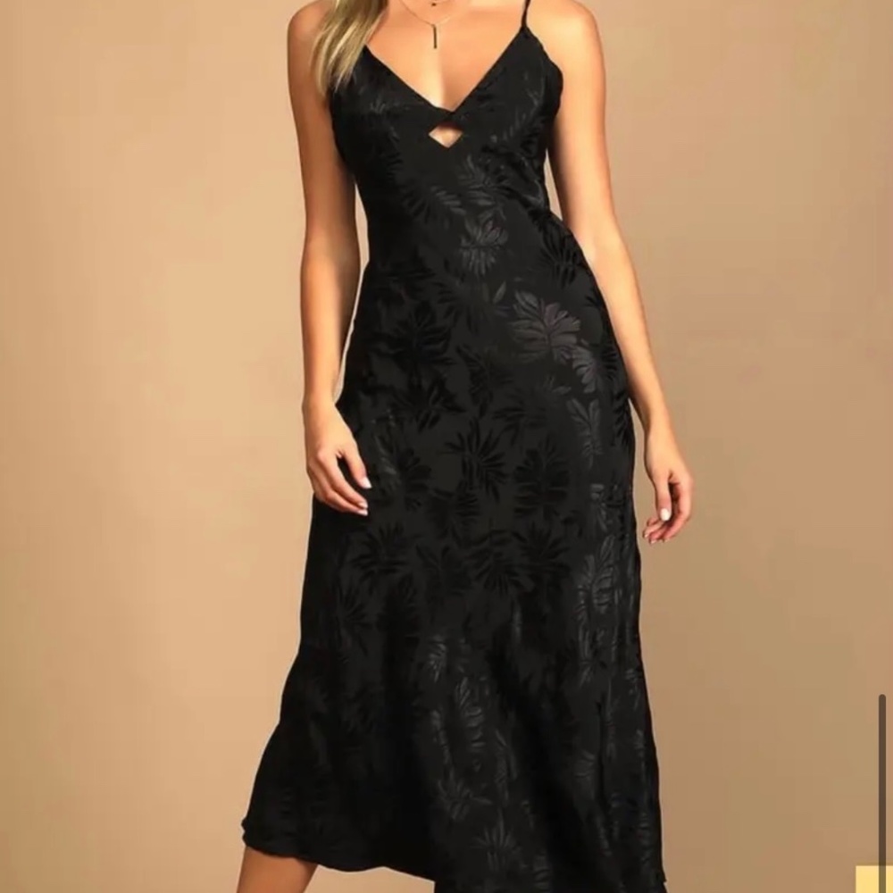 Black slip dress